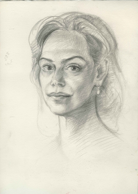 ,, Study for portrait of Dagmar Havlová"