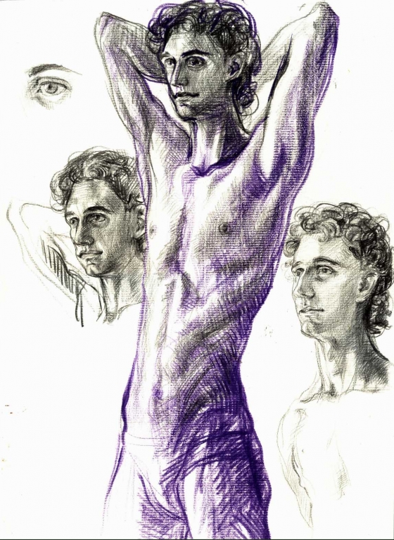 ,,Study of young man"